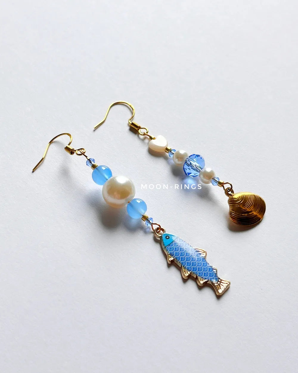 Fish and Shell - Handmade Earrings
