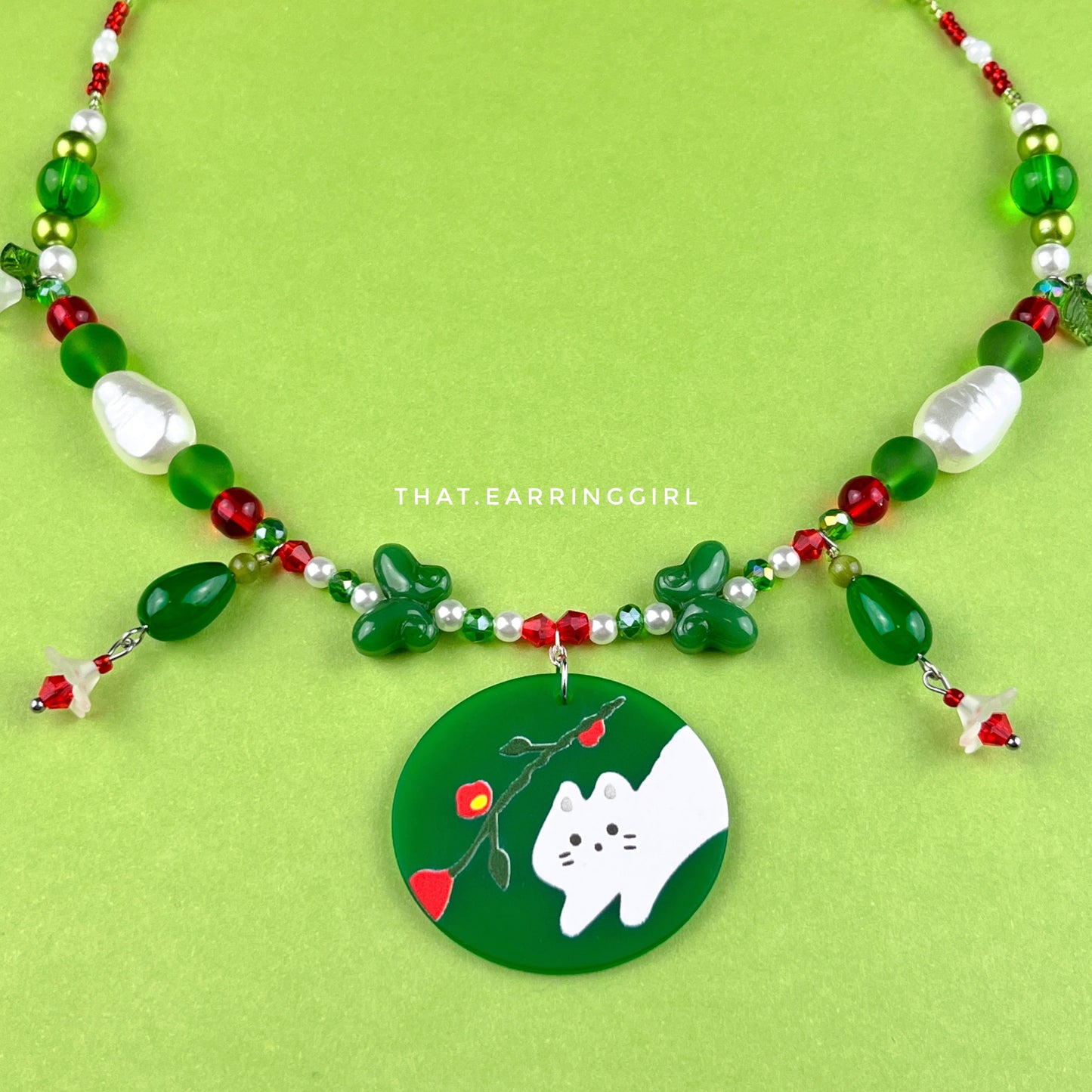 Kittens Winter Wish - Handmade Necklace