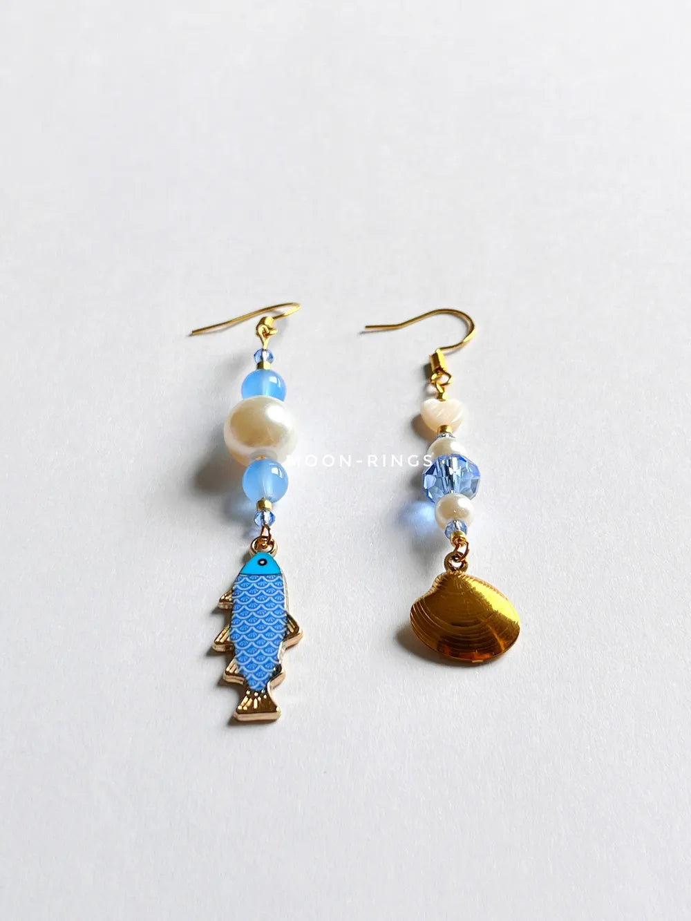 Fish and Shell - Handmade Earrings