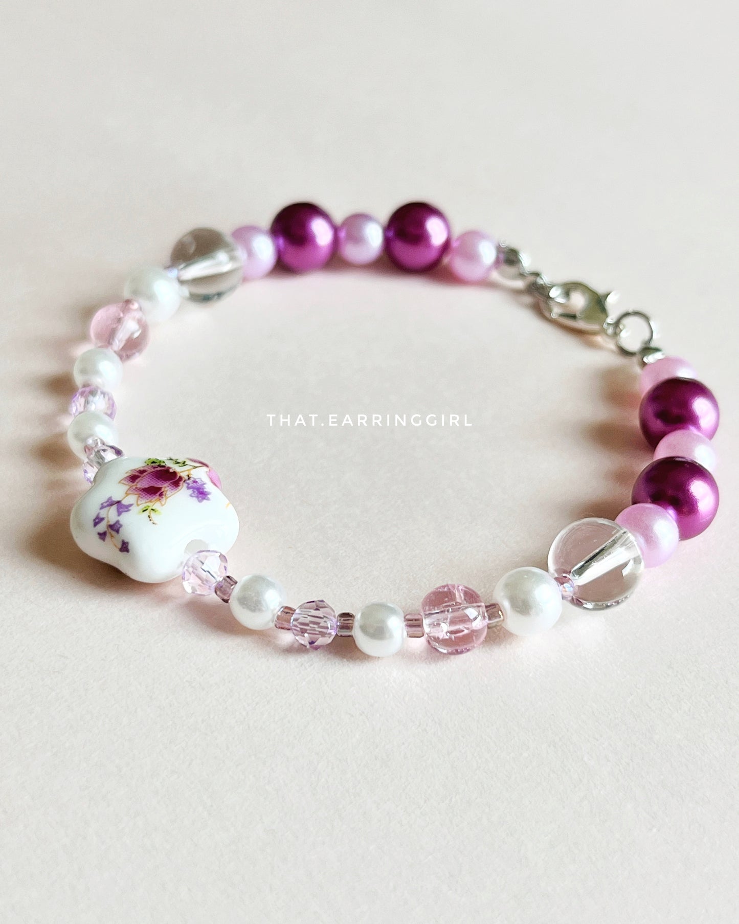 Porcelain Bloom - Handmade Bracelet
