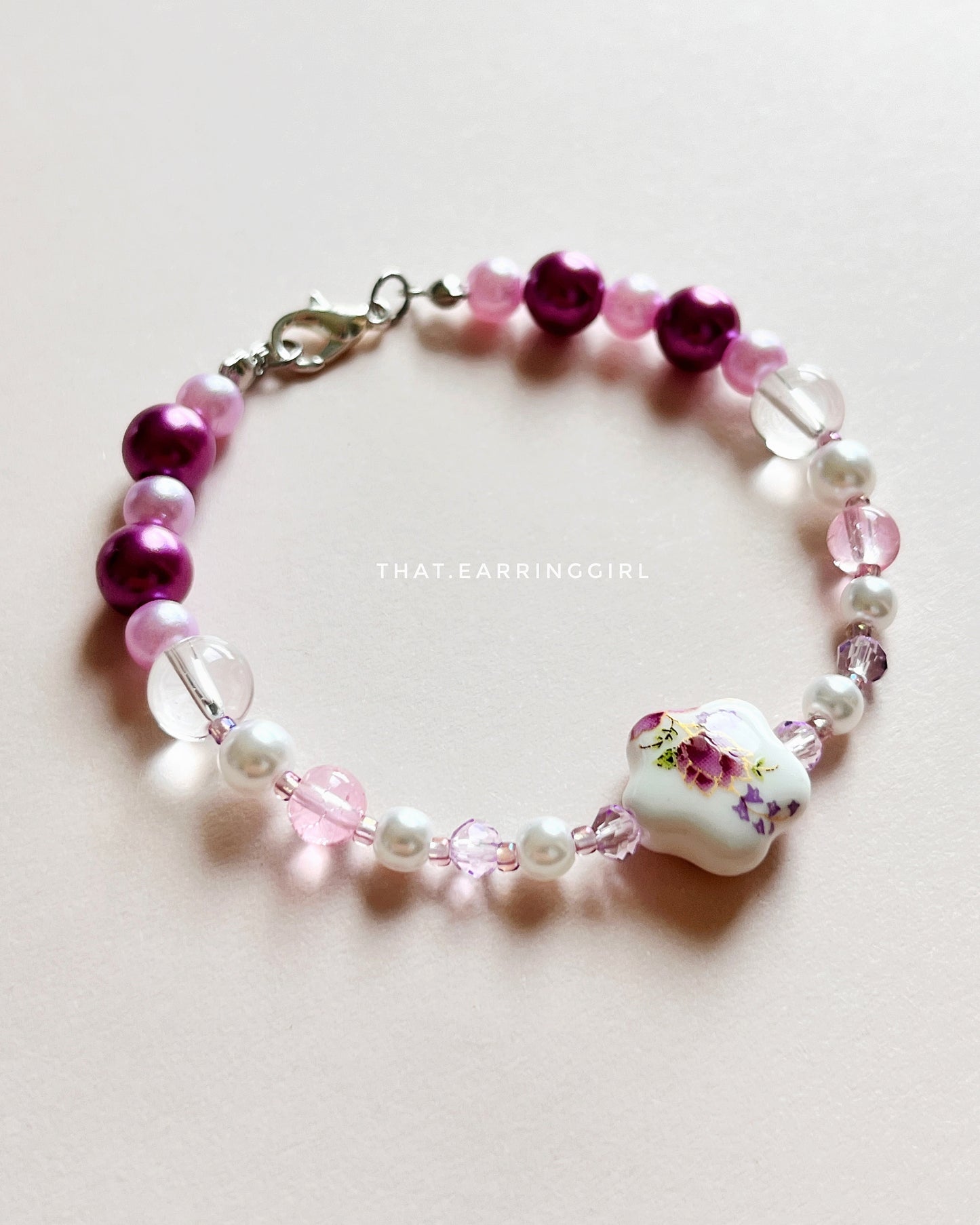 Porcelain Bloom - Handmade Bracelet