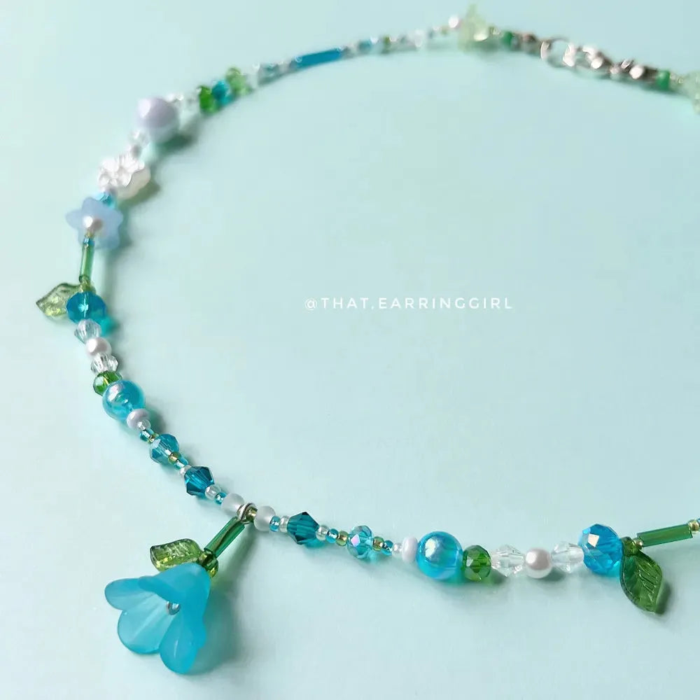 Blueberry Blossom - Handmade Necklace