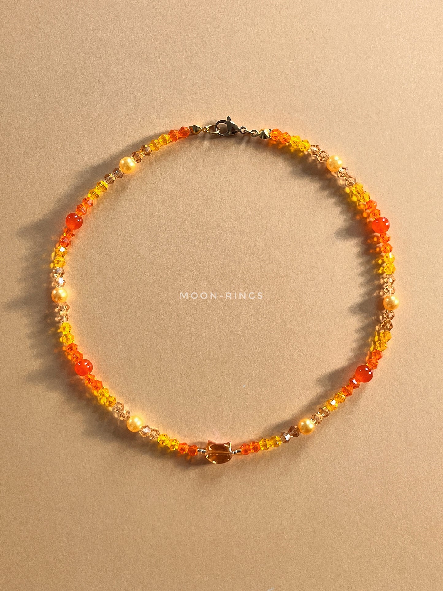 Orange Cat - Handmade Necklace