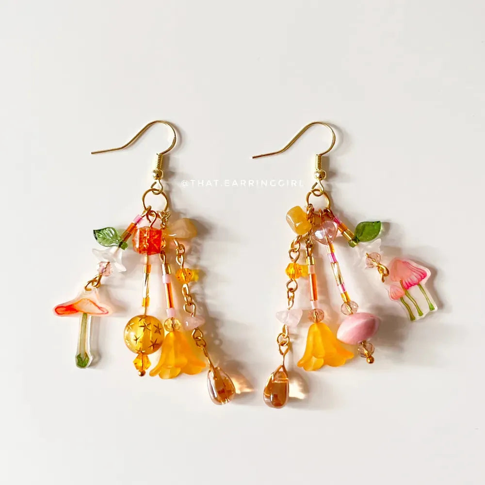 Autumn Mushrooms - Handmade Earrings