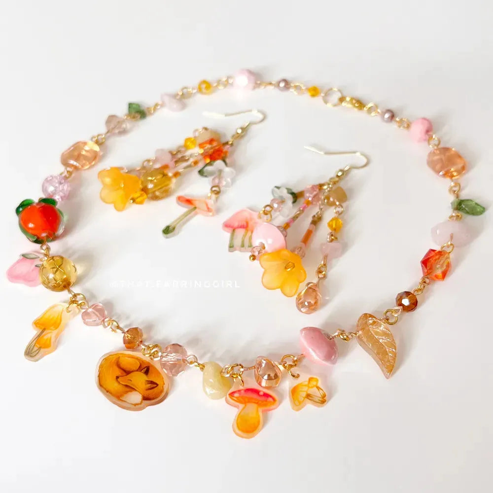 Autumn Mushrooms - Handmade Earrings