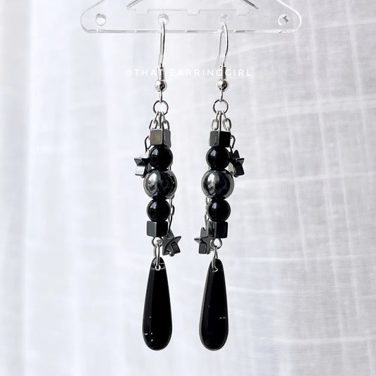 Midnight Shadows - Handmade Earrings