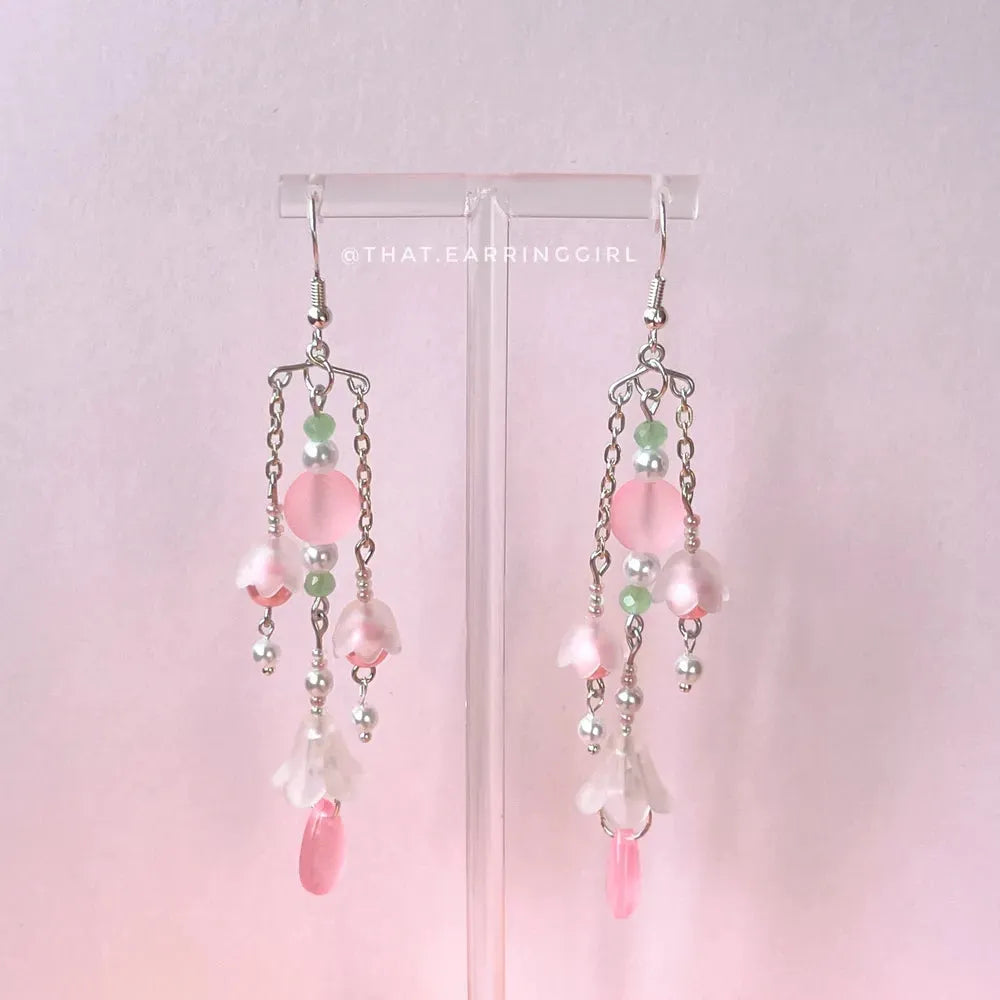 Blooming in Pink - Handmade Earrings