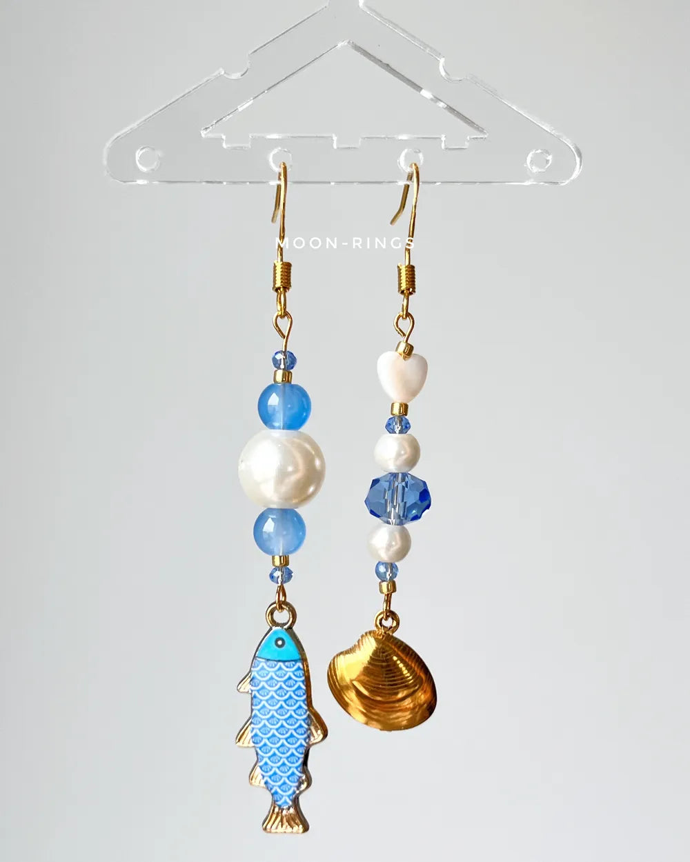 Fish and Shell - Handmade Earrings