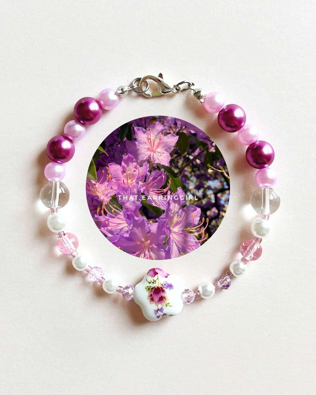 Porcelain Bloom - Handmade Bracelet