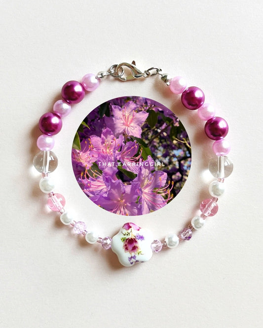 Porcelain Bloom - Handmade Bracelet