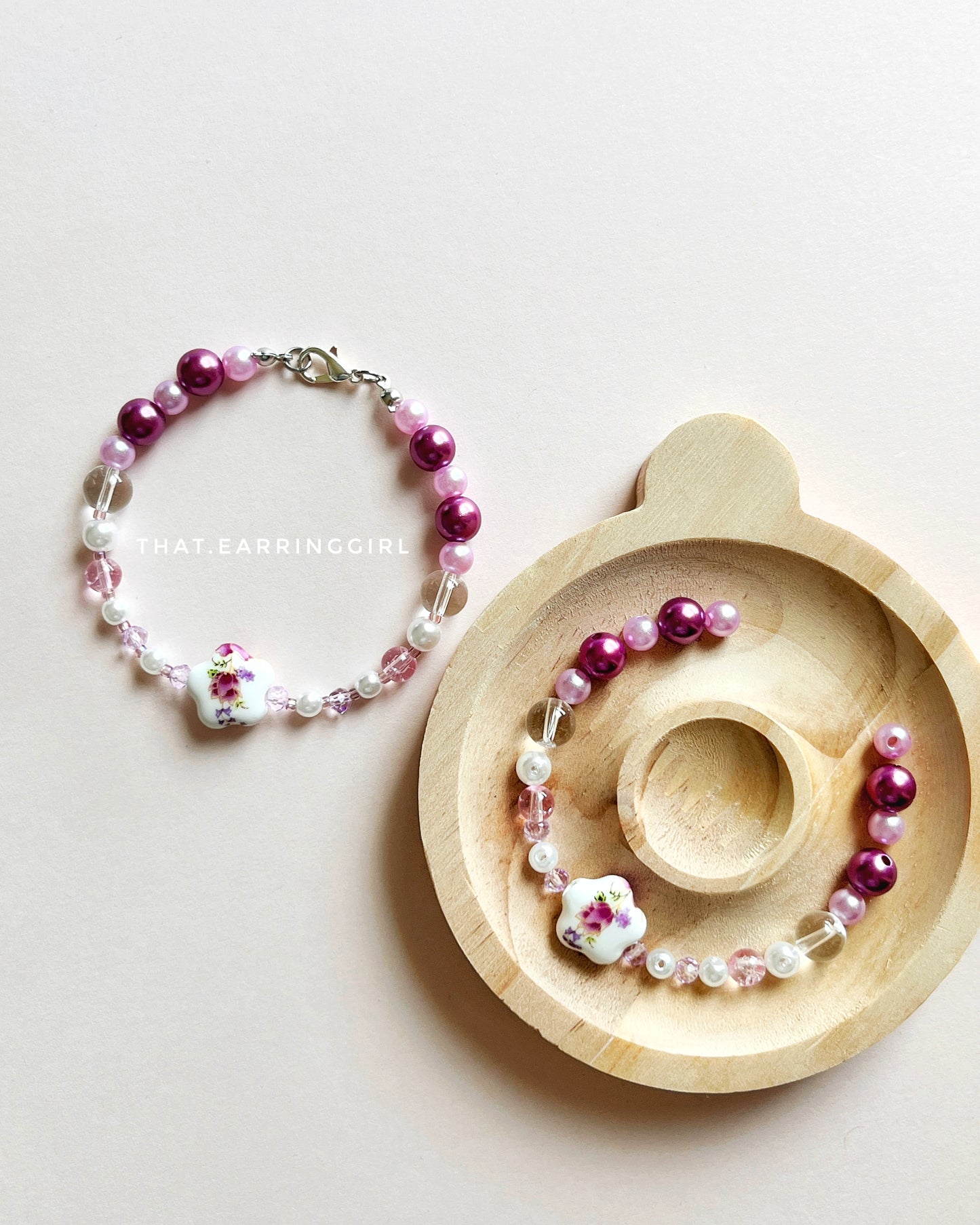 Porcelain Bloom - Handmade Bracelet