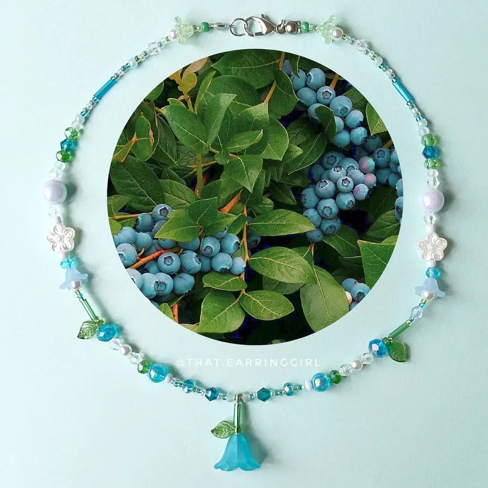 Blueberry Blossom - Handmade Necklace