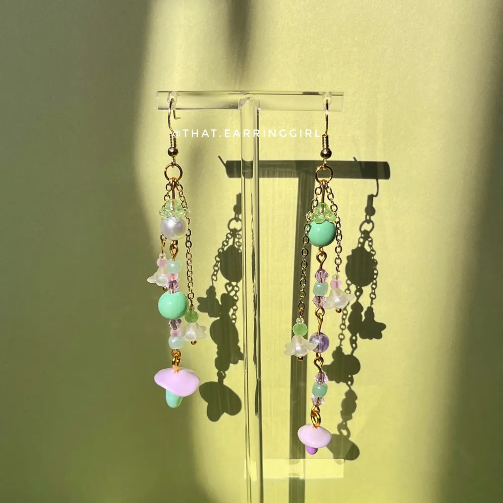 Pastel Mushrooms - Handmade Earrings