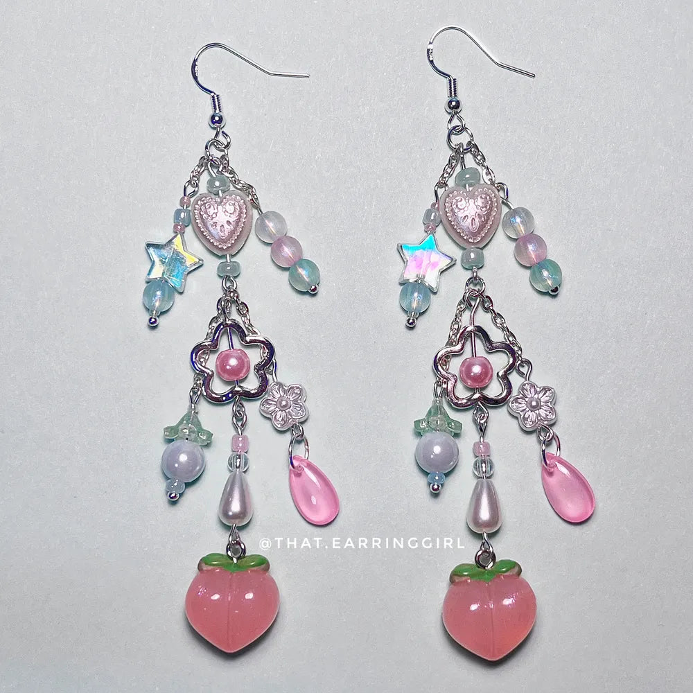 Peachy Valentine - Handmade Earrings