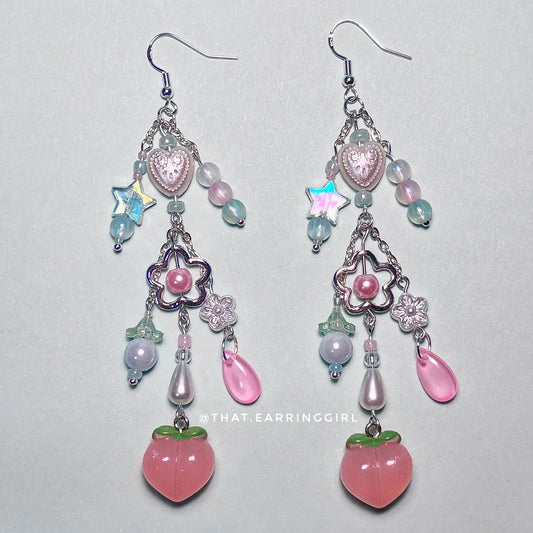Peachy Valentine - Handmade Earrings