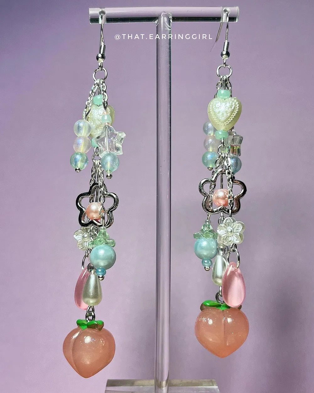 Peachy Valentine - Handmade Earrings
