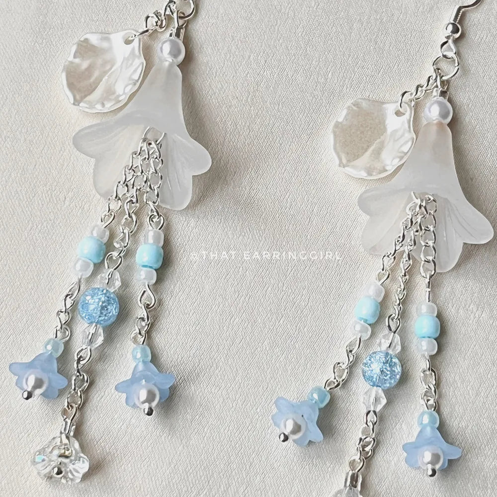 Snowy Leaf - Handmade Earrings