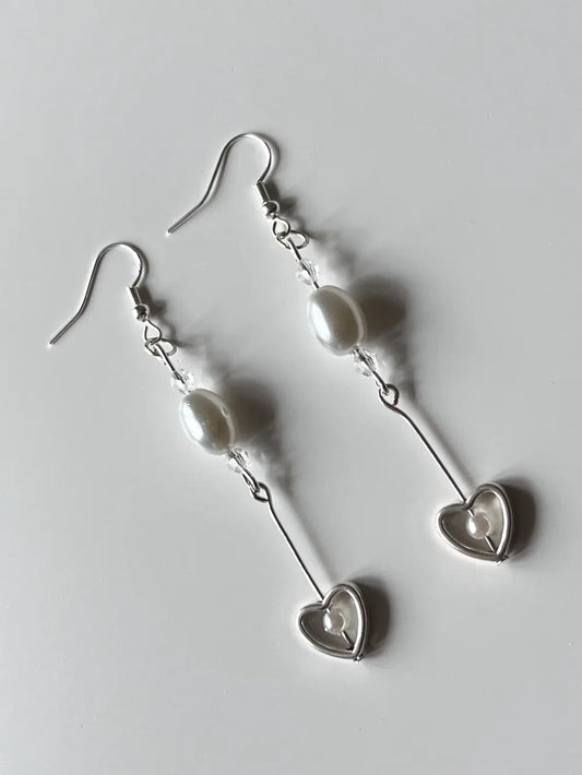 Silver Heart - Handmade Earrings
