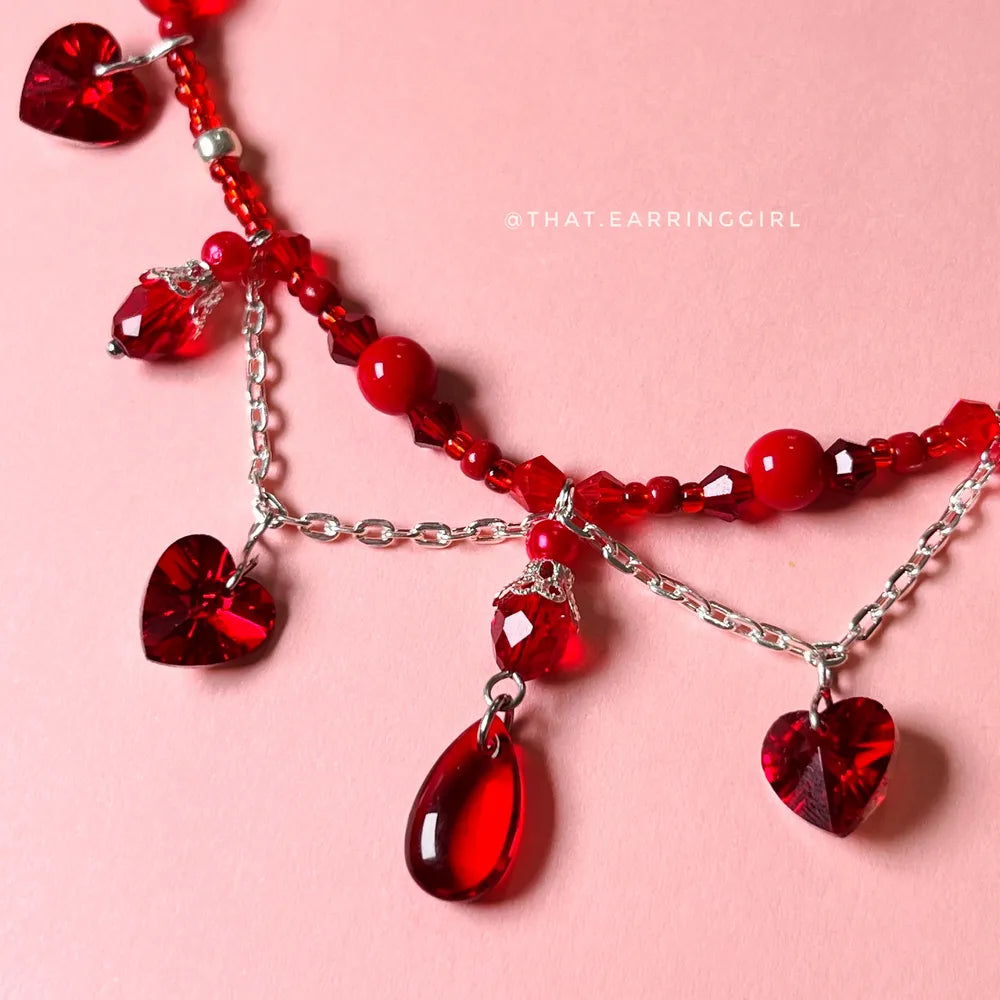 Queen of Hearts - Handmade Necklace