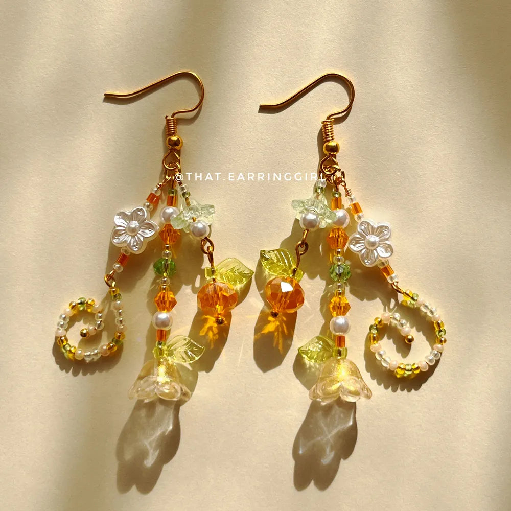 Orange Blossom - Handmade Earrings