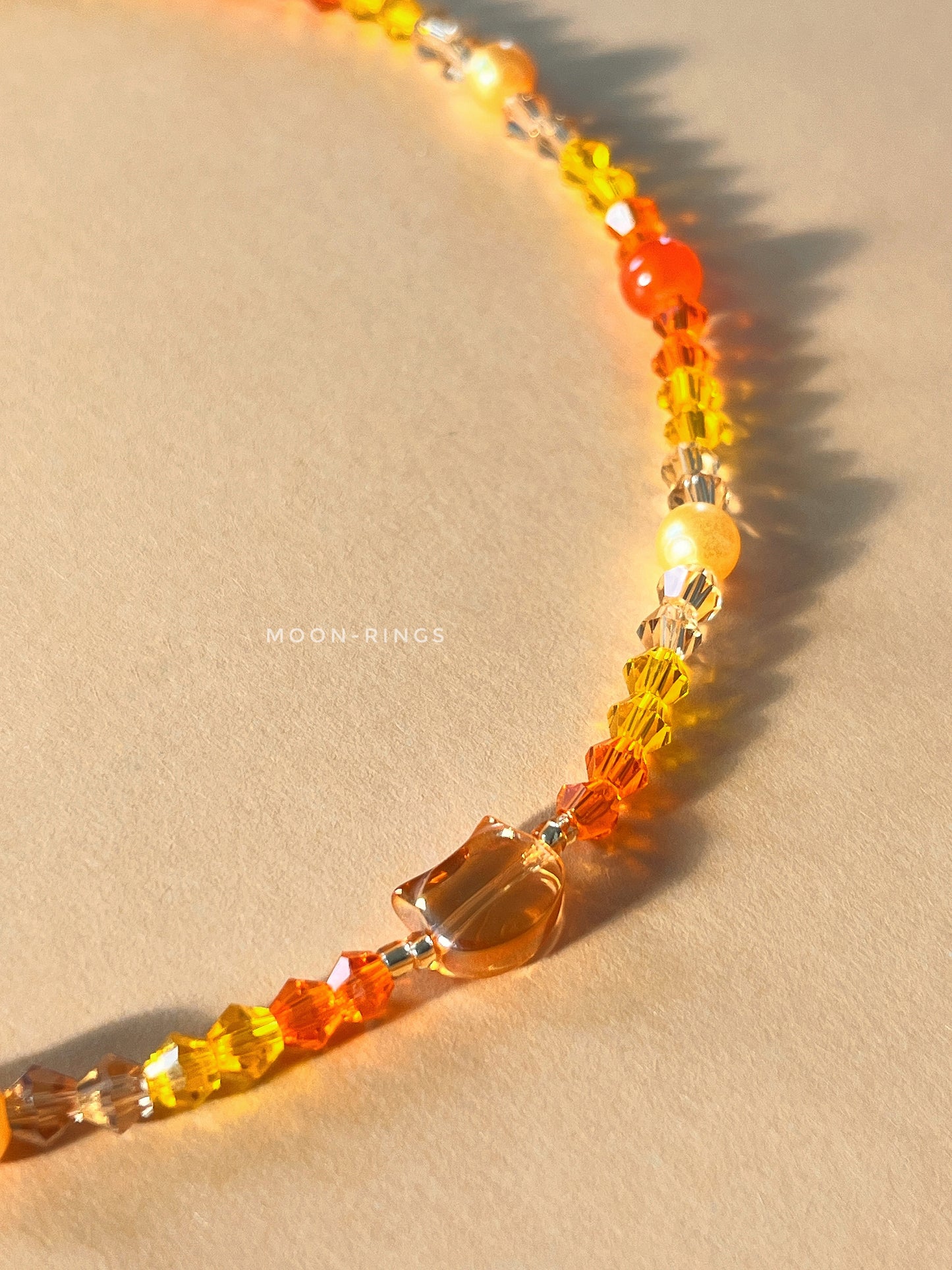 Orange Cat - Handmade Necklace