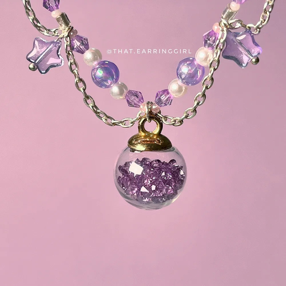 Lavender Stardust - Handmade Necklace