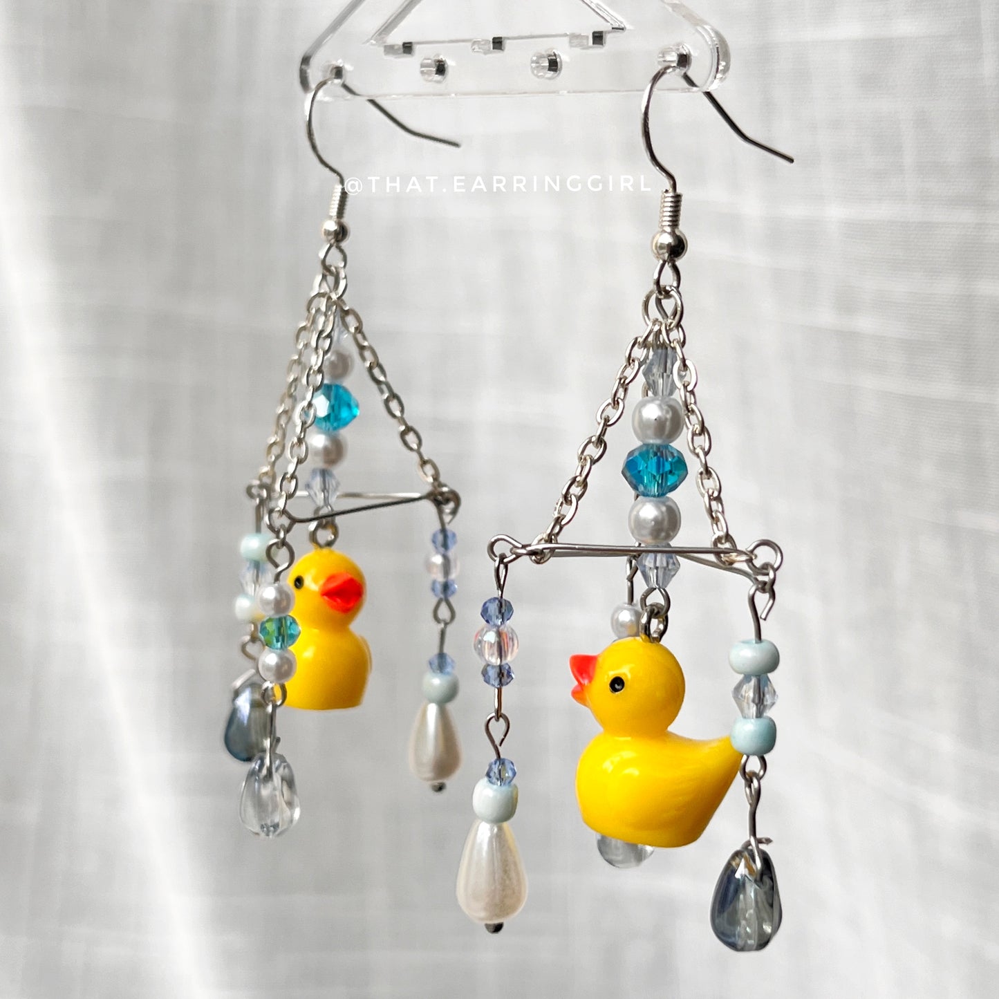 Ducky's Raindrop Dance - Handmade Earrings