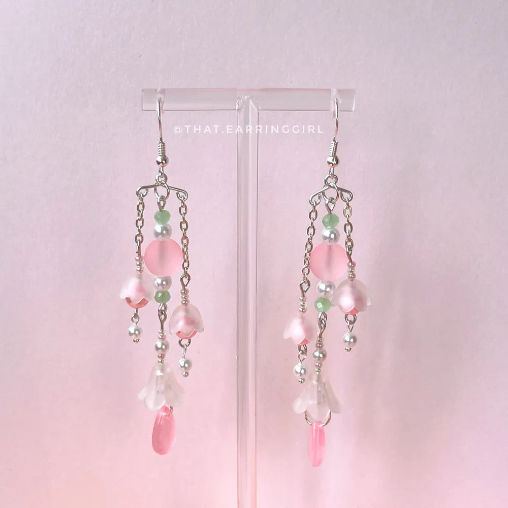 Blooming in Pink - Handmade Earrings