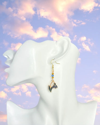 Blue Lily of the Valley - Handmade Earrings