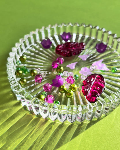 Midnight Magenta Forest - Handmade Earrings
