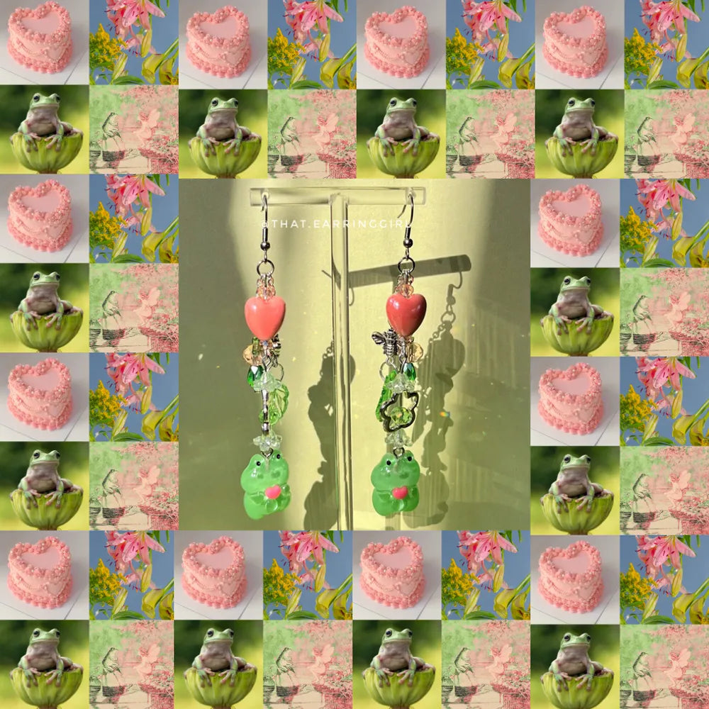 Froggy Friends - Handmade Earrings