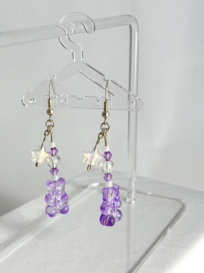 Lavender Gummybear - Handmade Earrings