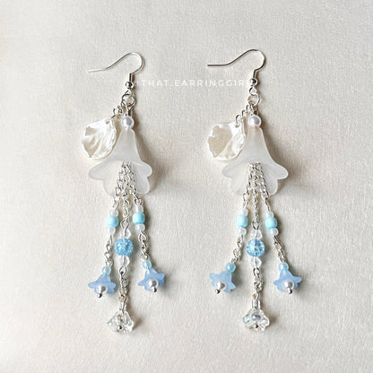 Snowy Leaf - Handmade Earrings