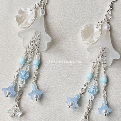 Snowy Leaf - Handmade Earrings