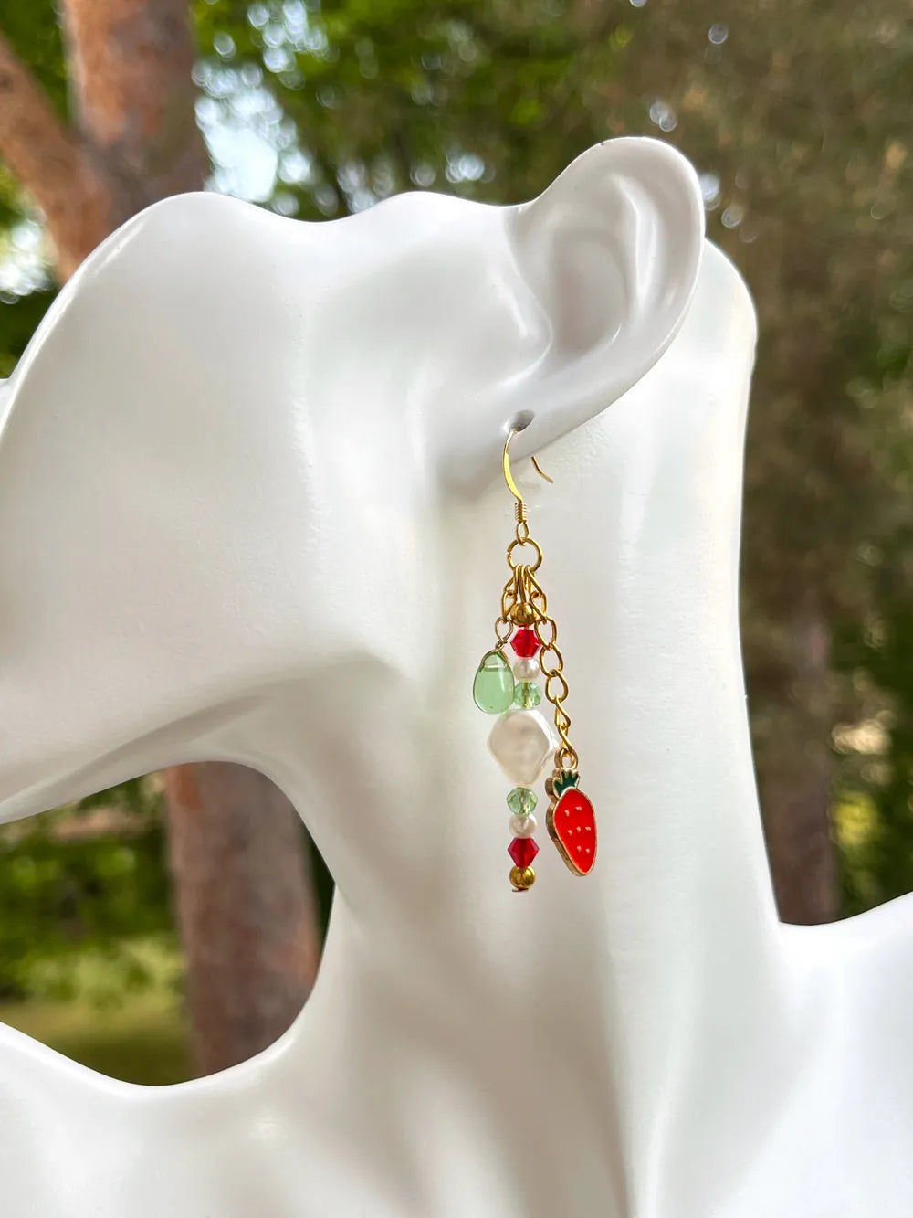 Strawberry Garden - Handmade Earrings