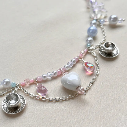 Sweetheart Tea Party - Handmade Necklace